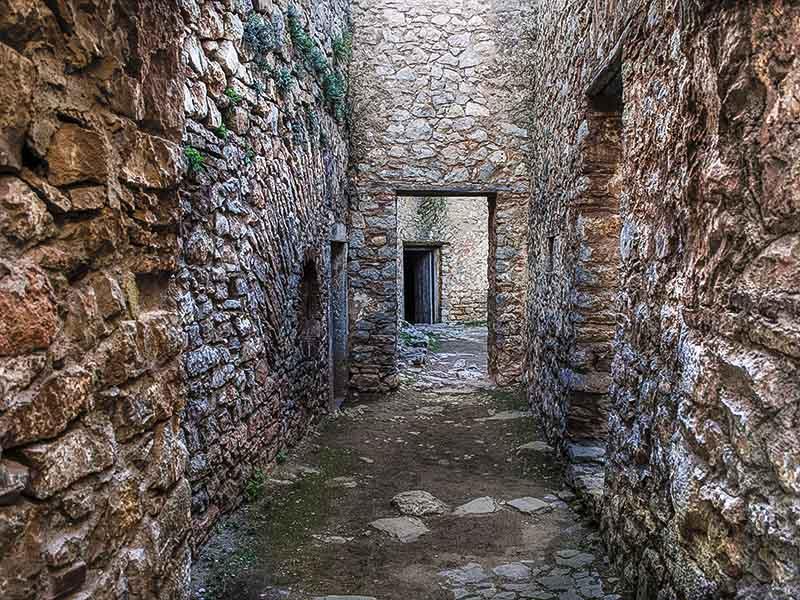 Εσωτερικός χώρος στο κάστρο του Παλαμηδίου